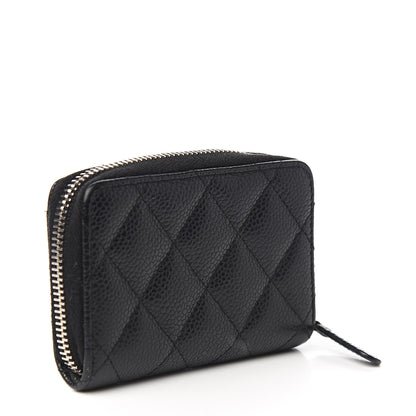 Chanel Caviar Quilted Zip Coin Purse Black 2 of 6