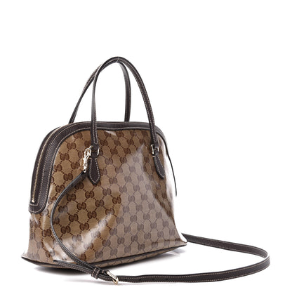 Gucci Crystal Monogram Medium Dome Bag Dark Brown 4 of 12
