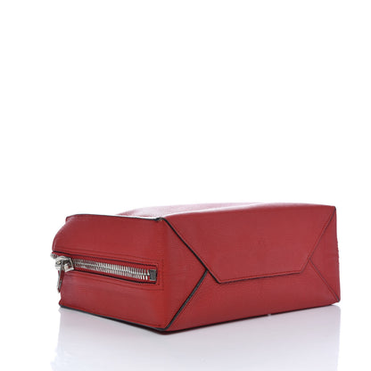 Balenciaga Grained Calfskin Plate Hardware Papier A6 Zip Around Tote Rouge Houx 4 of 12