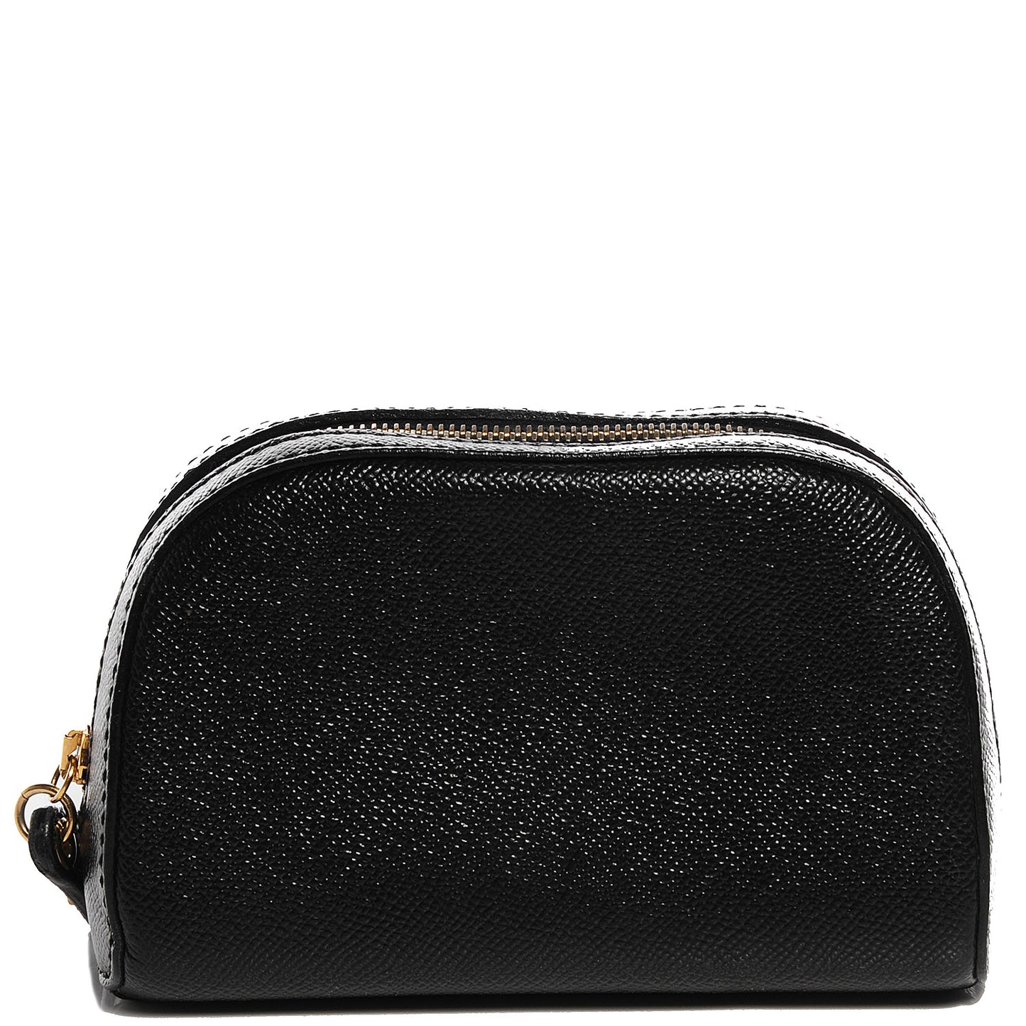 Grained Calfskin Vanity Cosmetic Case Black