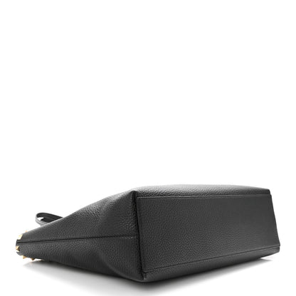 Valentino Garavani Grained Calfskin Small Rockstud Shoulder Tote Black 4 of 12