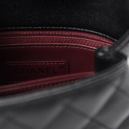 Chanel Caviar Lizard Embossed Quilted Extra Mini Coco Handle Flap Black 8 of 11