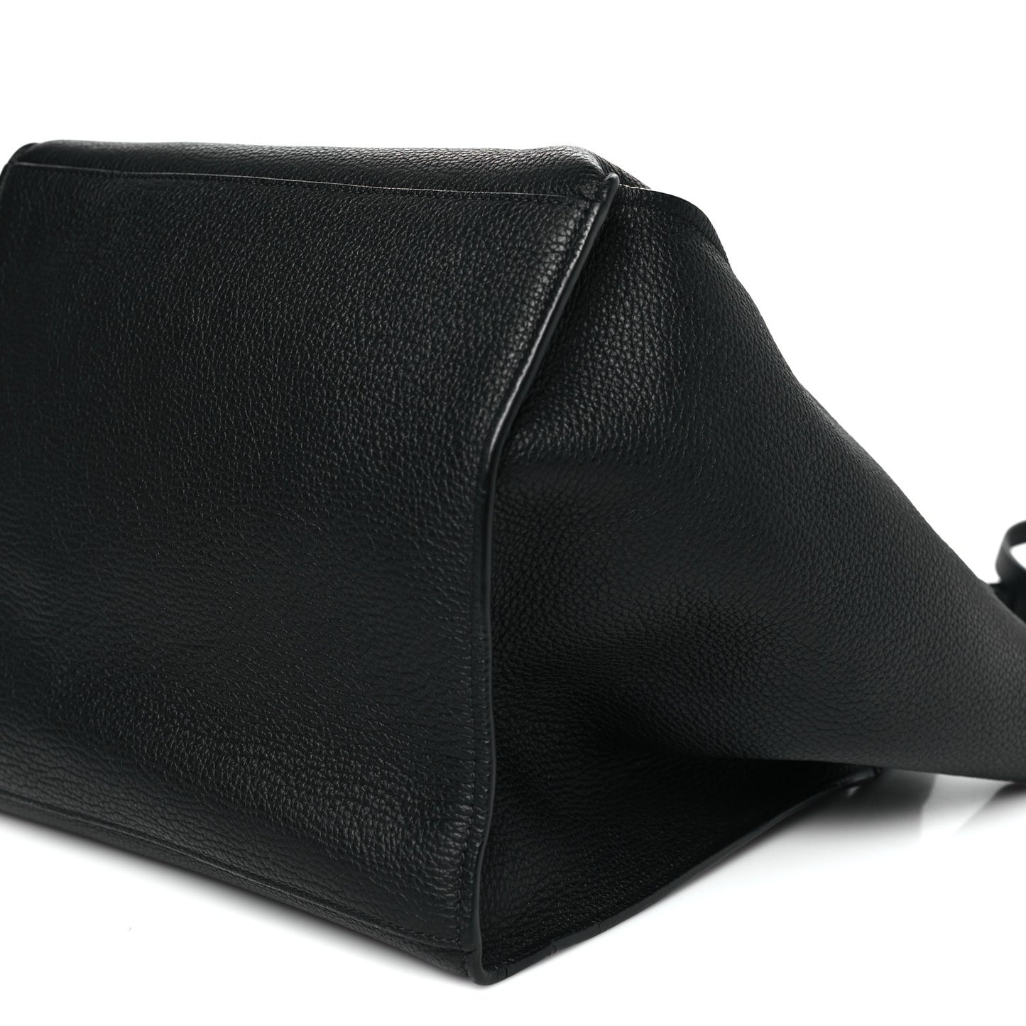 Supple Grained Calfskin Medium Big Bag Black