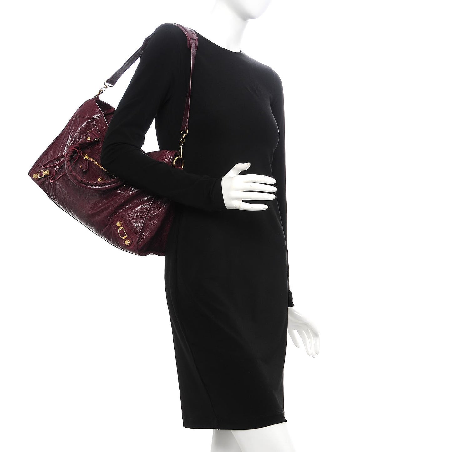 Agneau Giant 12 Gold Hardware City Violet Prune