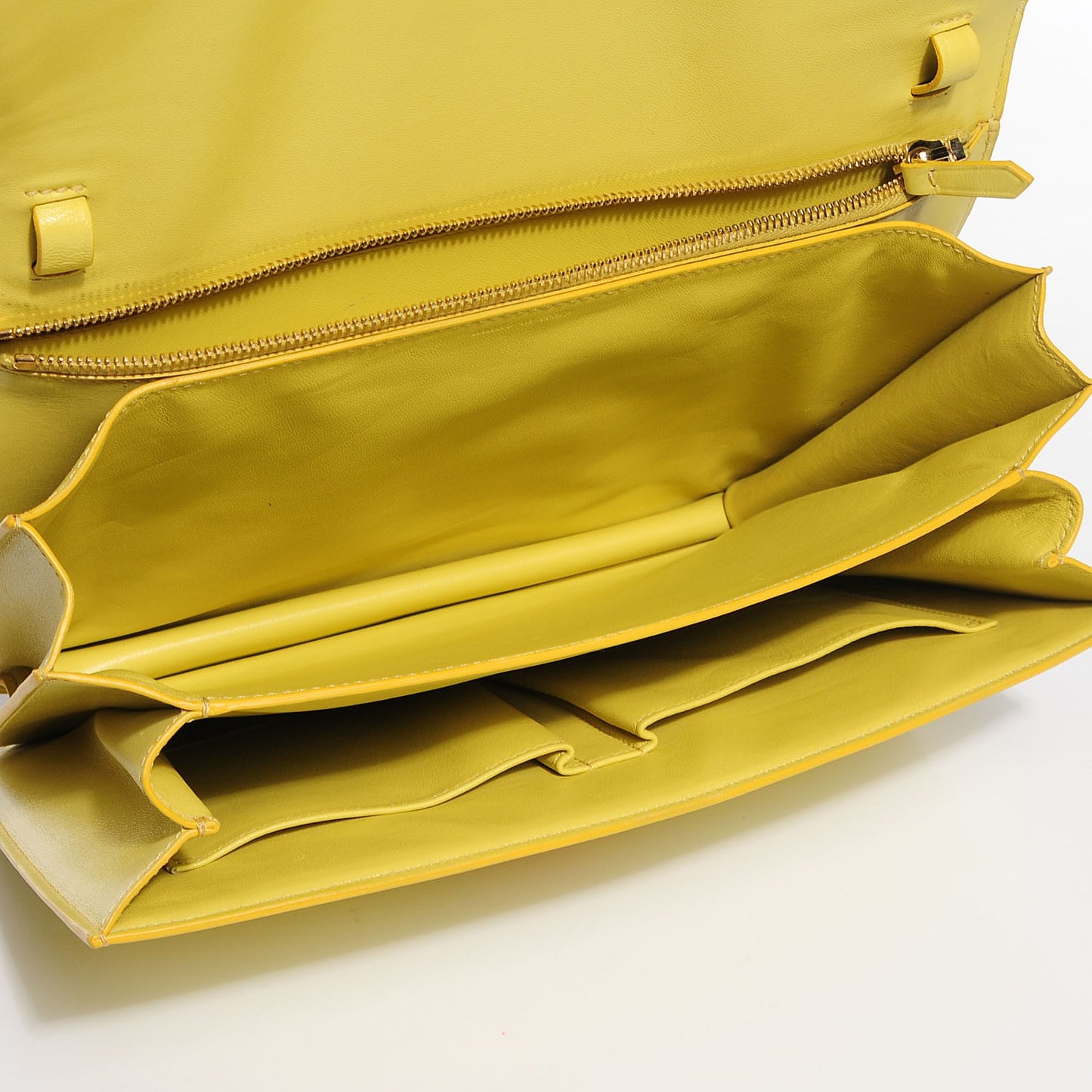 Smooth Calfskin Large Classic Box Flap Bag Fluo Yellow
