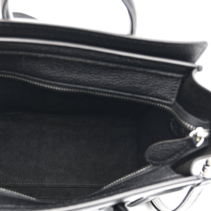 Celine Drummed Calfskin Nano Luggage Black 5 of 11