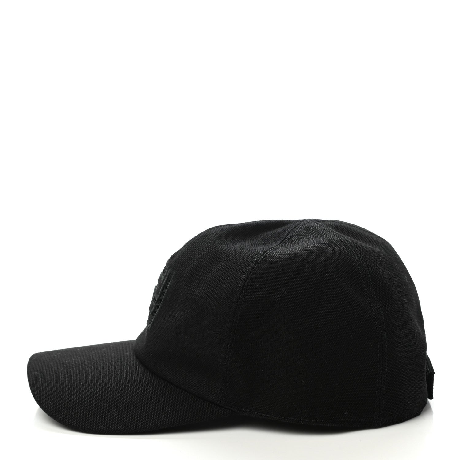 Fendi Cotton FF Ajour Embroidered Baseball Hat 58 Black 4 of 8