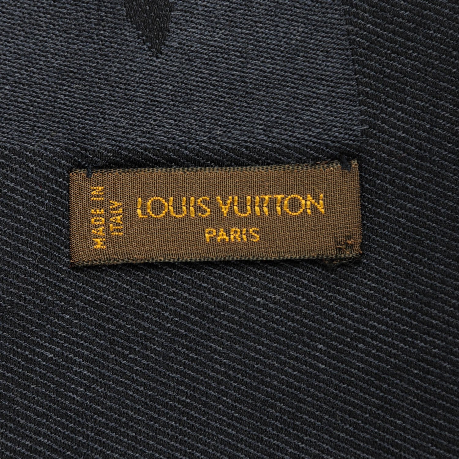 Louis Vuitton Silk Wool Monogram Shawl Night Blue 5 of 6
