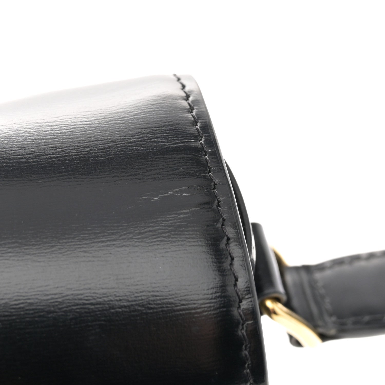 Celine Shiny Calfskin Medium Triomphe Black 12 of 15