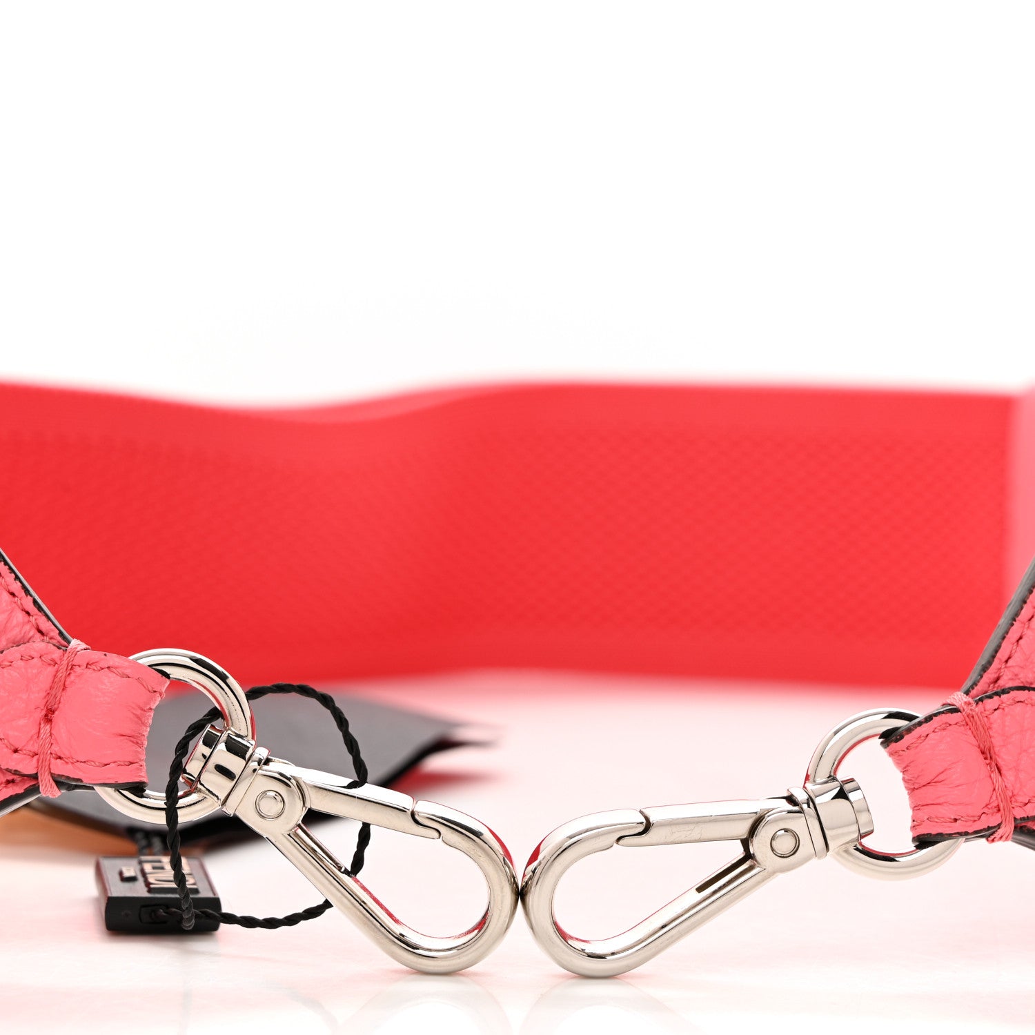Fendi Ribbon Vitello King Logo Regolabile Woven Adjustable Strap You Pink 4 of 4