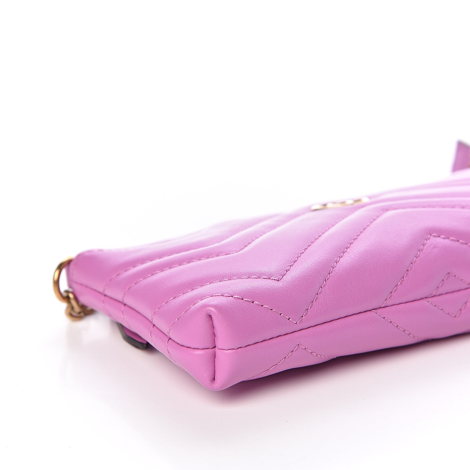 Gucci Calfskin Matelasse Mini GG Marmont Chain Bag Candy Mousse 8 of 10