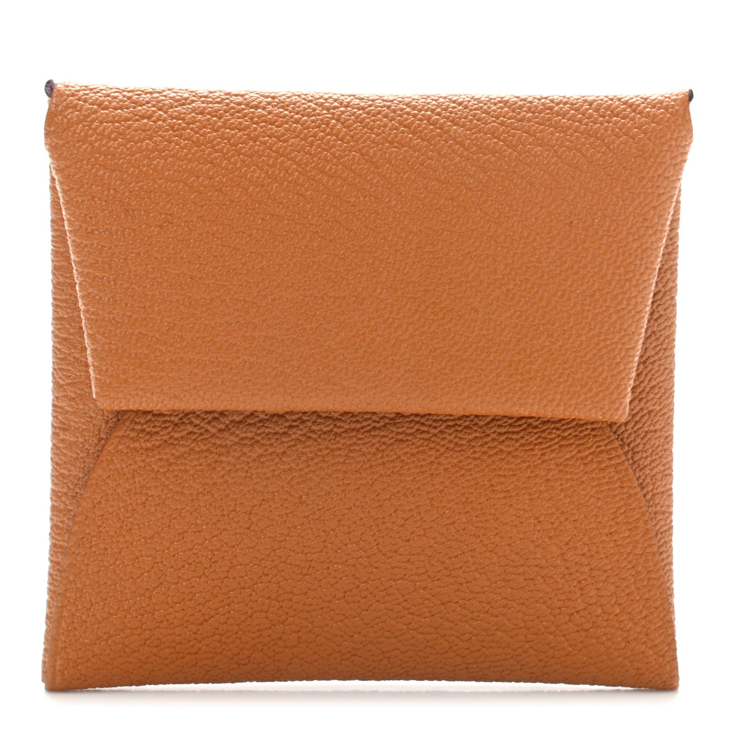Hermes Chevre Mysore Bastia Verso Coin Purse Caramel Mauve Sylvestre 1 of 8