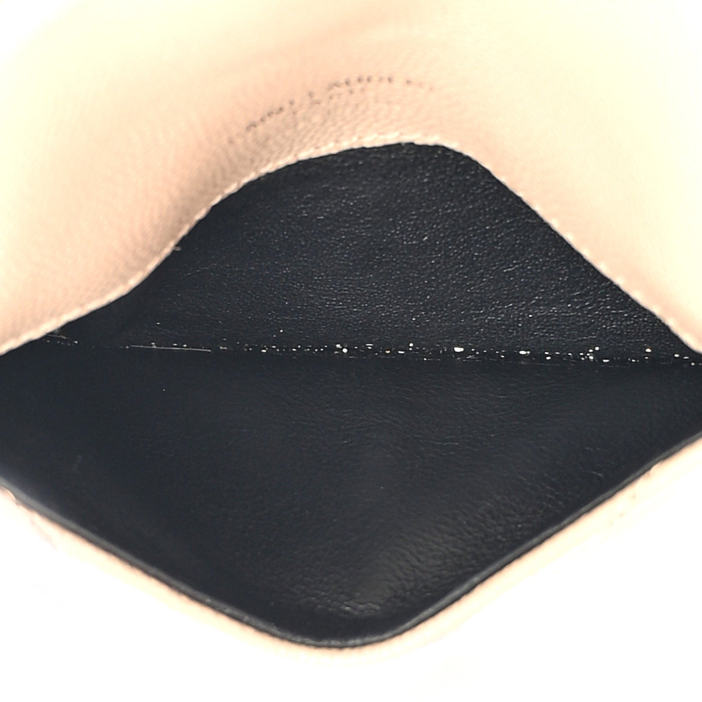 Grain De Poudre Matelasse Chevron Monogram Compact Wallet Dark Beige