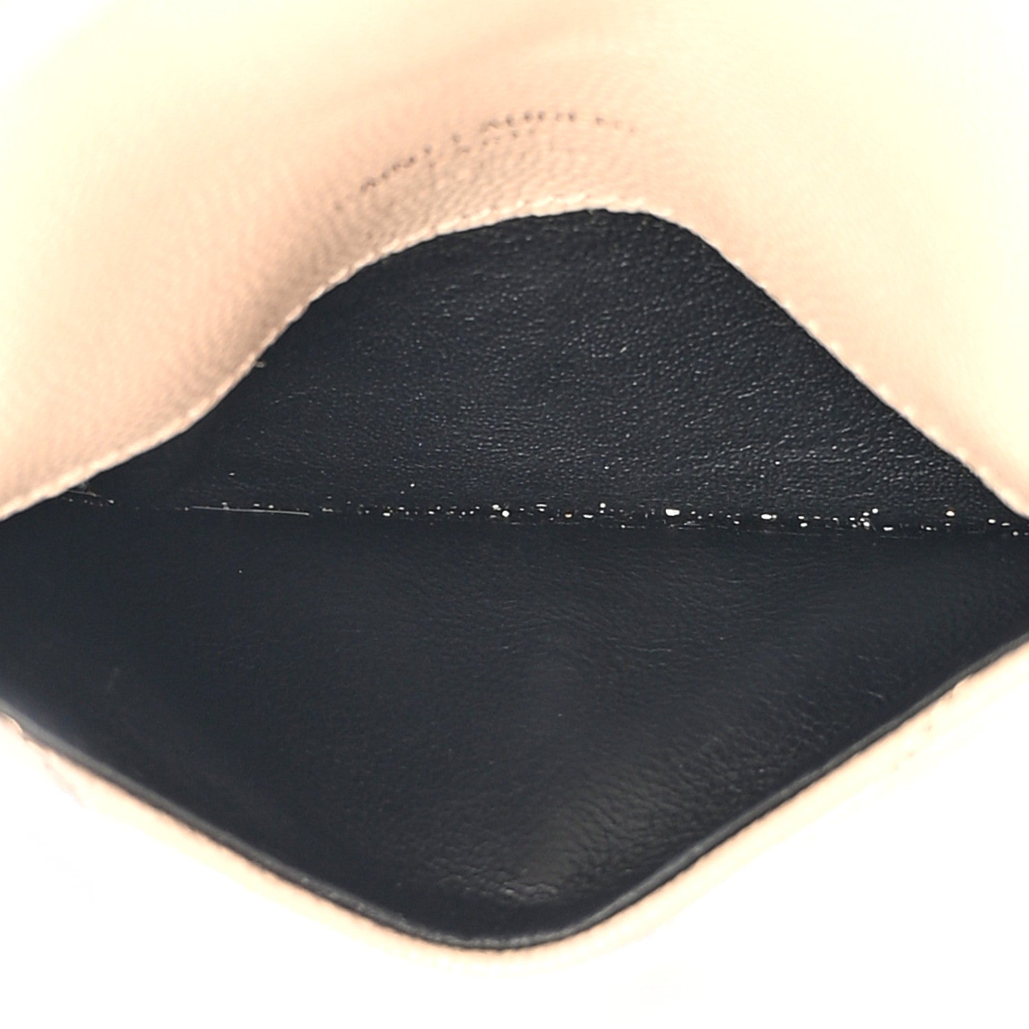 Saint Laurent Grain De Poudre Matelasse Chevron Monogram Compact Wallet Dark Beige 4 of 8