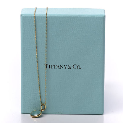 Tiffany 18K Yellow Gold Turquoise Paloma Picasso Dot Charm Pendant Necklace 7 of 7