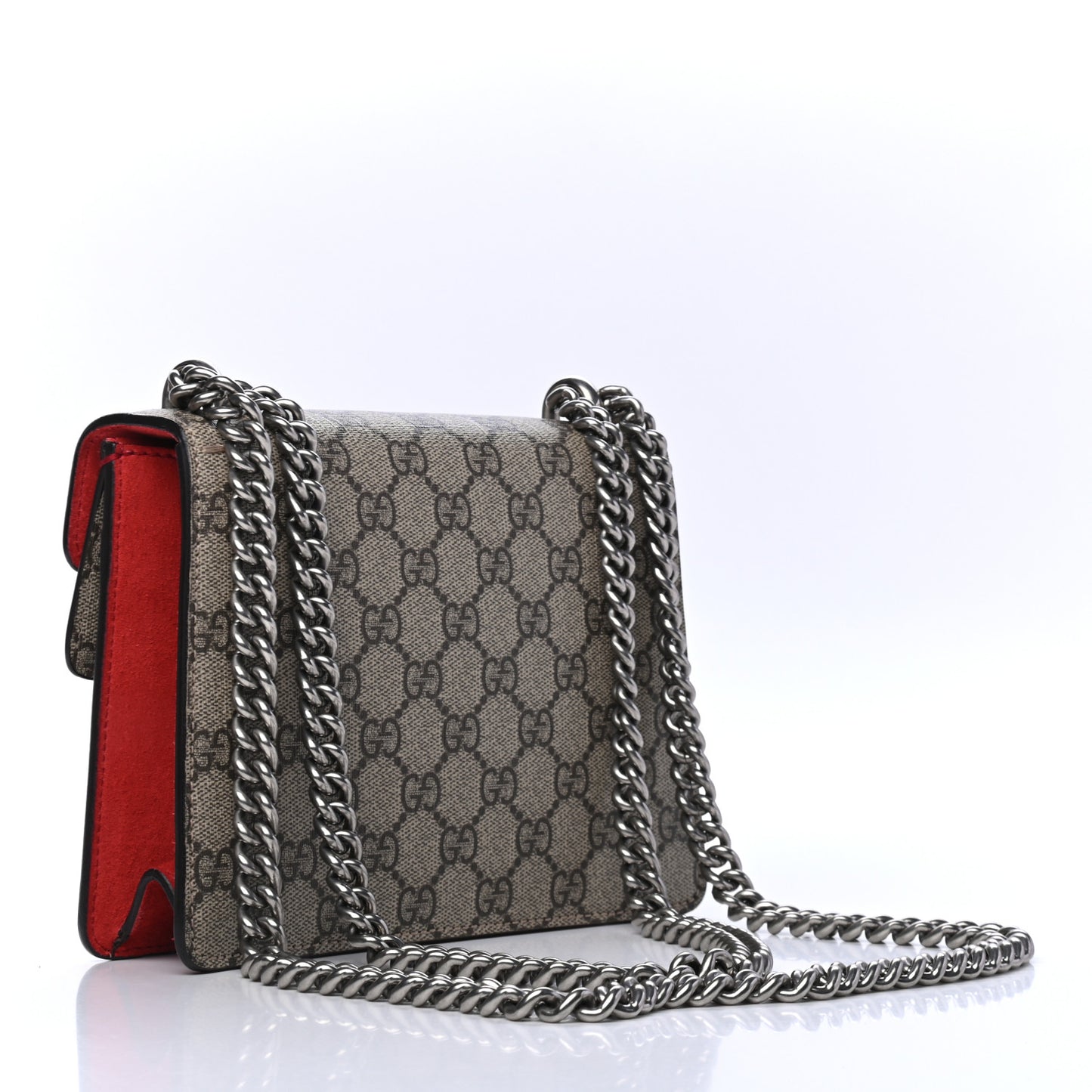 GG Supreme Monogram Mini Dionysus Shoulder Bag Hibiscus Red