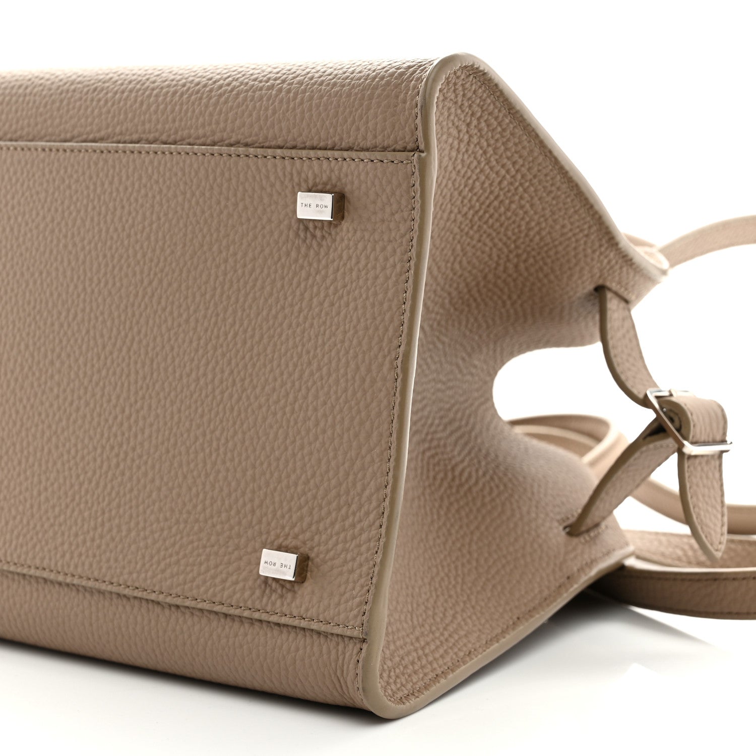 The Row Grained Calfskin Soft Margaux 10 Bag Dark Taupe 9 of 10