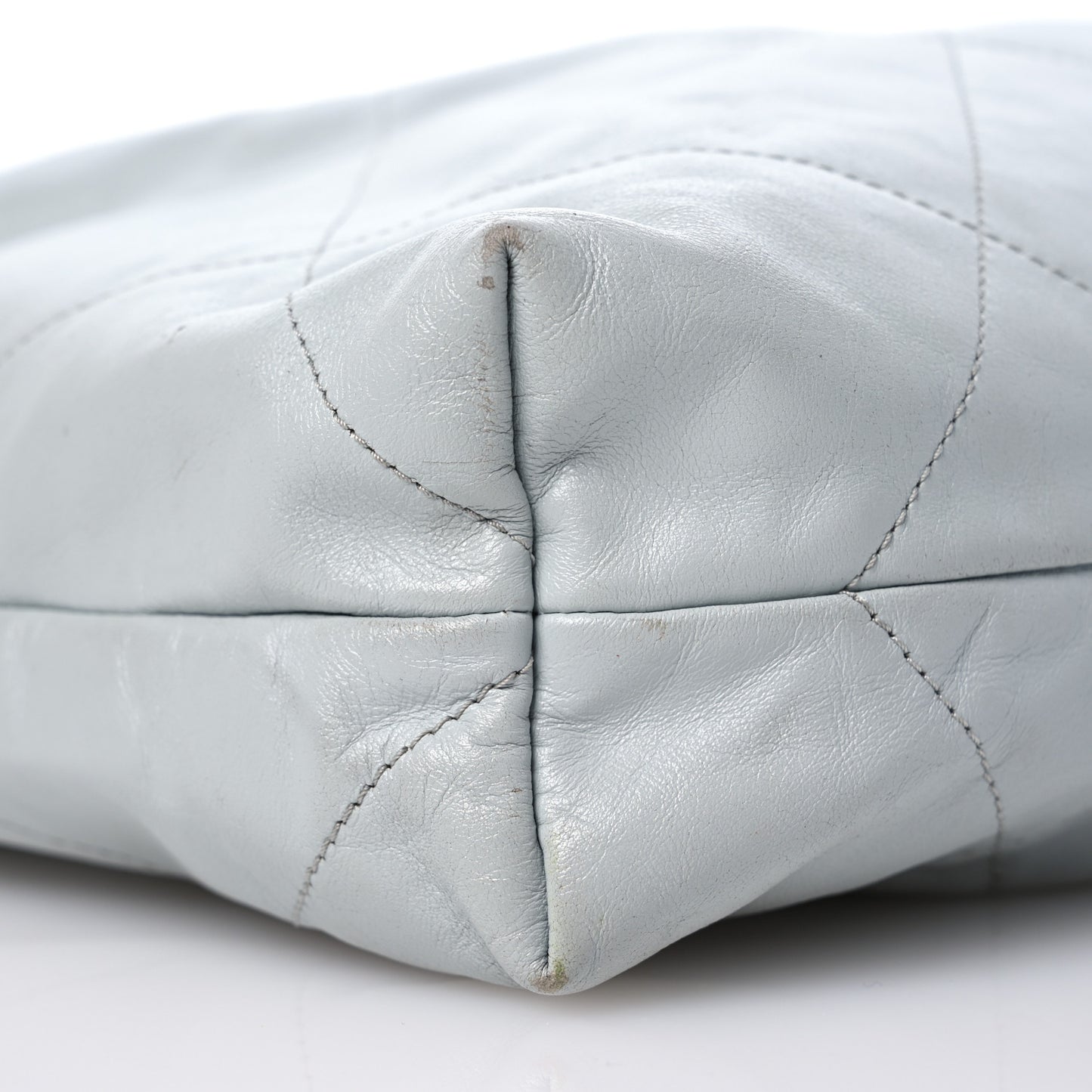 Shiny Calfskin Quilted Small Chanel 22 Grey