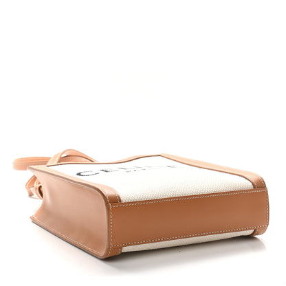Celine Canvas Calfskin Mini Vertical Cabas Natural Tan 4 of 7