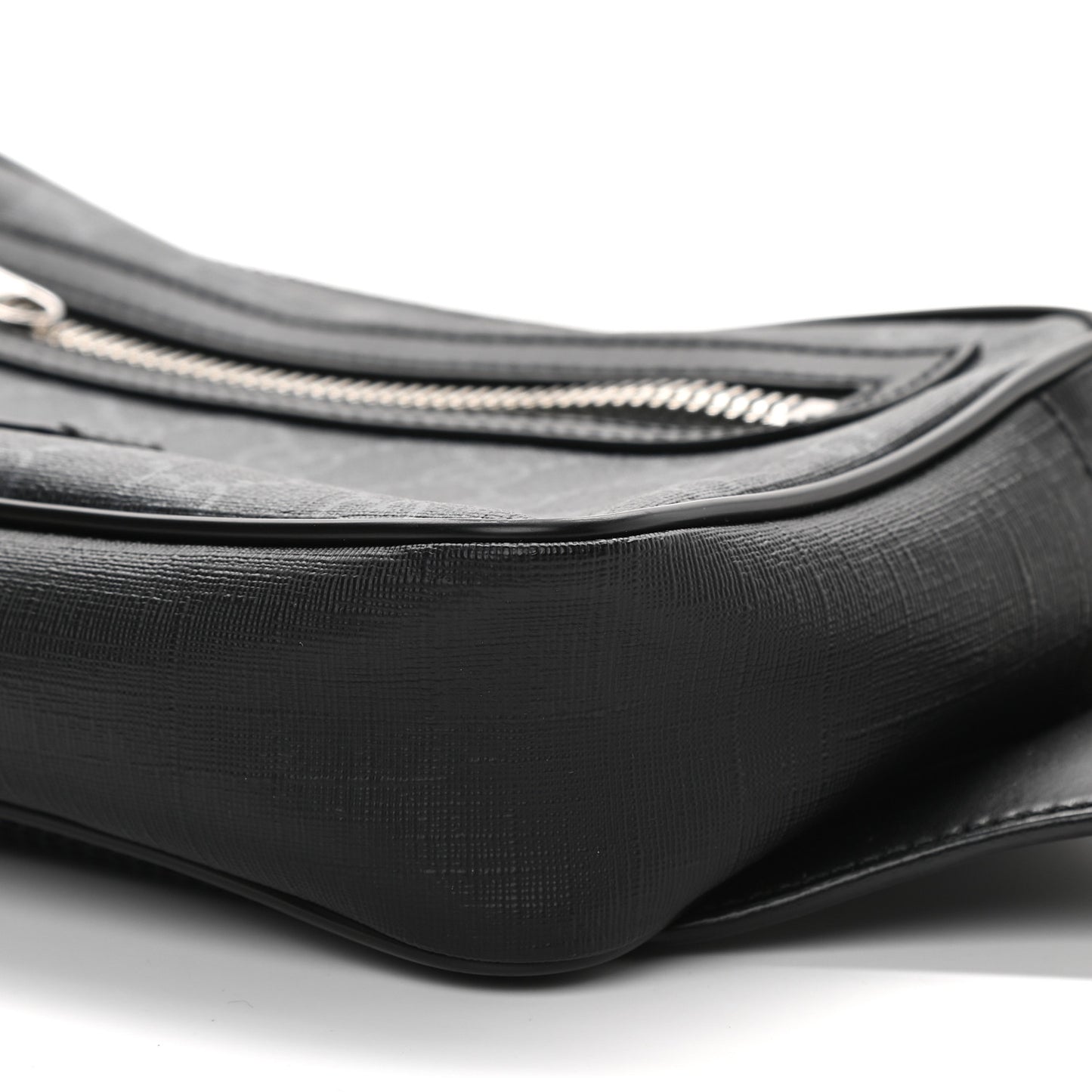 Soft GG Supreme Monogram Web Belt Bag Black Grey