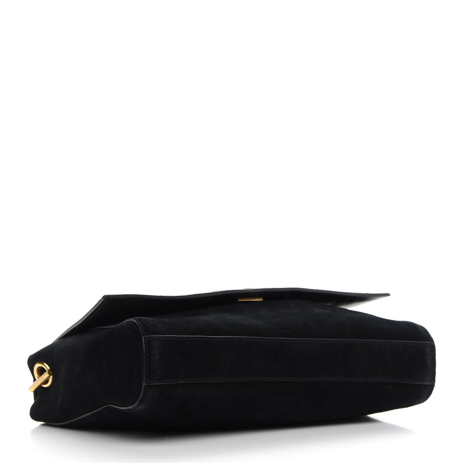Saint Laurent Smooth Calfskin Suede Medium Reversible Monogram Kate Satchel Black 6 of 16