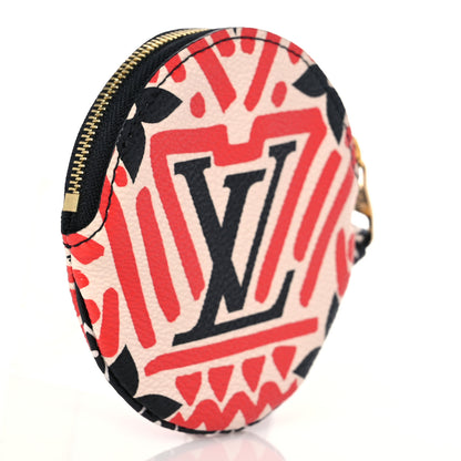 Louis Vuitton Monogram Giant Crafty Round Coin Purse Creme Rouge 3 of 6