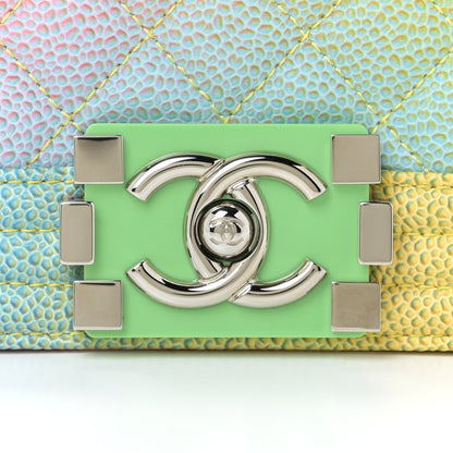 Chanel Caviar Quilted Small Cuba Rainbow Boy Flap Multicolor 11 of 11