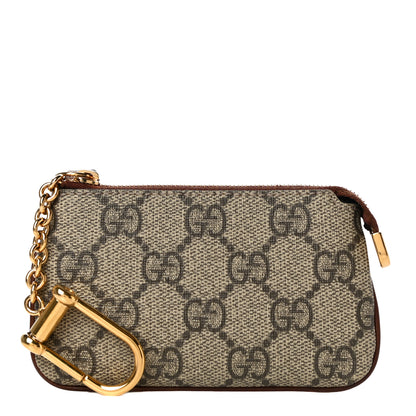 Gucci GG Supreme Monogram Key Case Brown 1 of 10