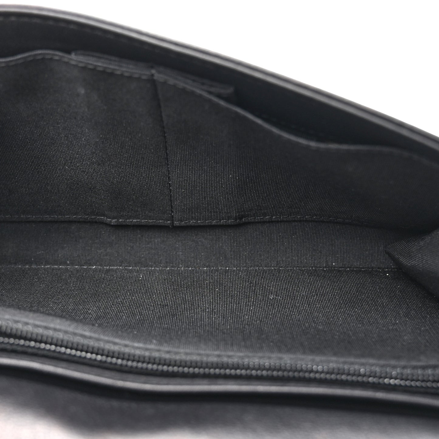 Metallic Goatskin Boy Wallet On Removable Chain WOC Black Silver