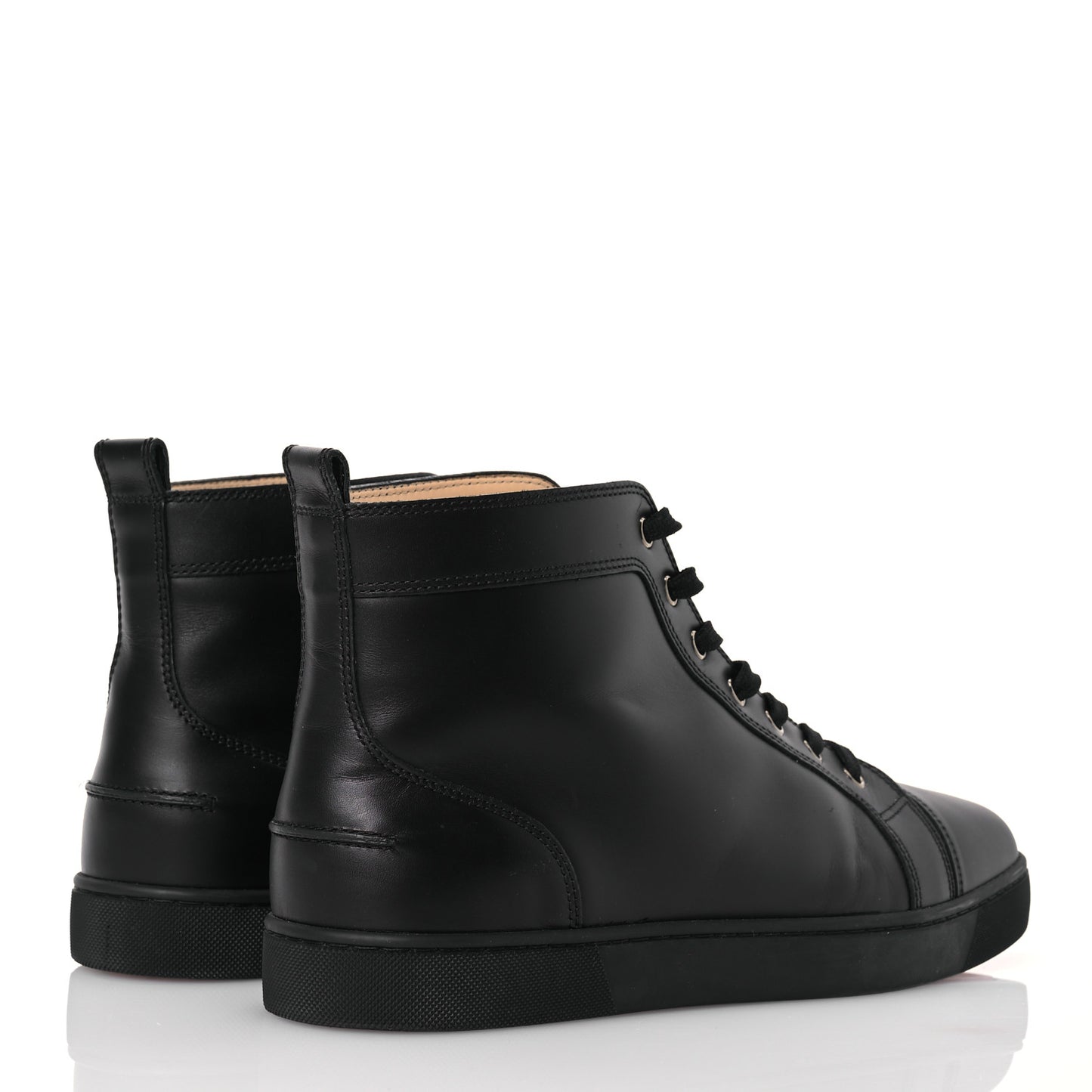 Calfskin Mens Louis High Top Sneakers 46 Black