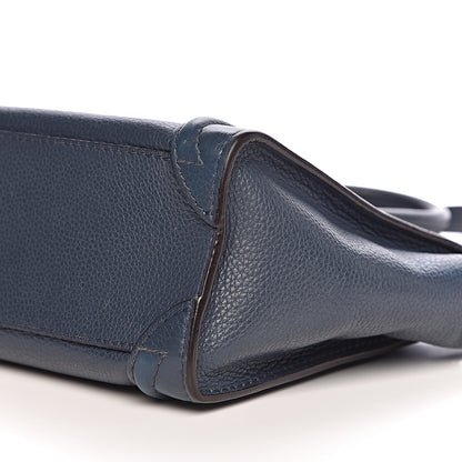 Celine Drummed Calfskin Nano Luggage Orage 10 of 13