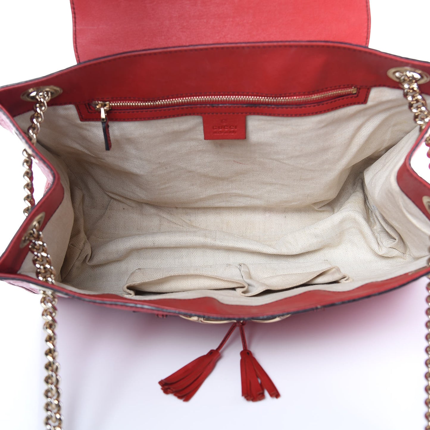 Guccissima Large Emily Chain Shoulder Bag Red