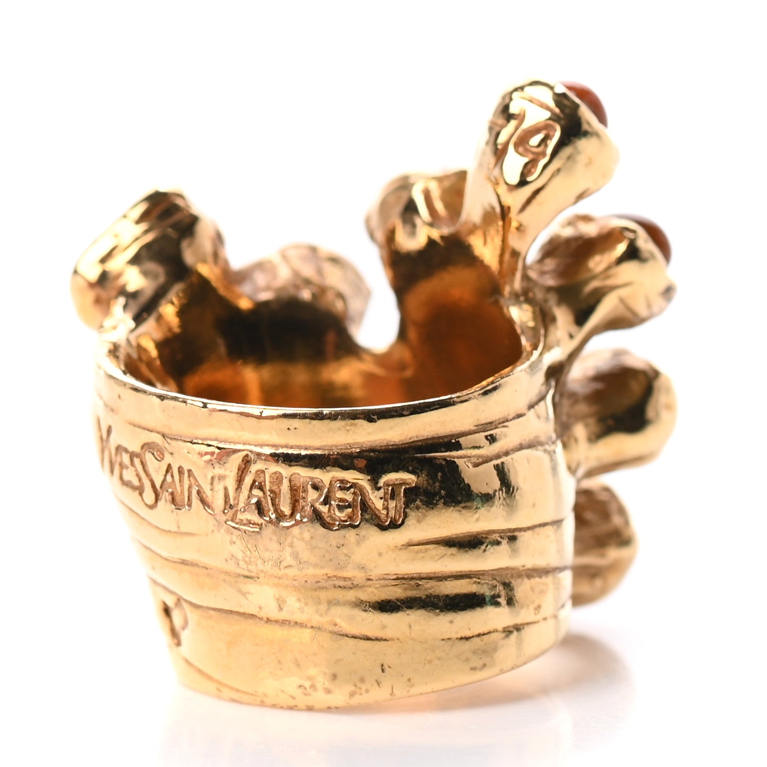 Saint Laurent Arty Dots Ring 5 Gold 3 of 4