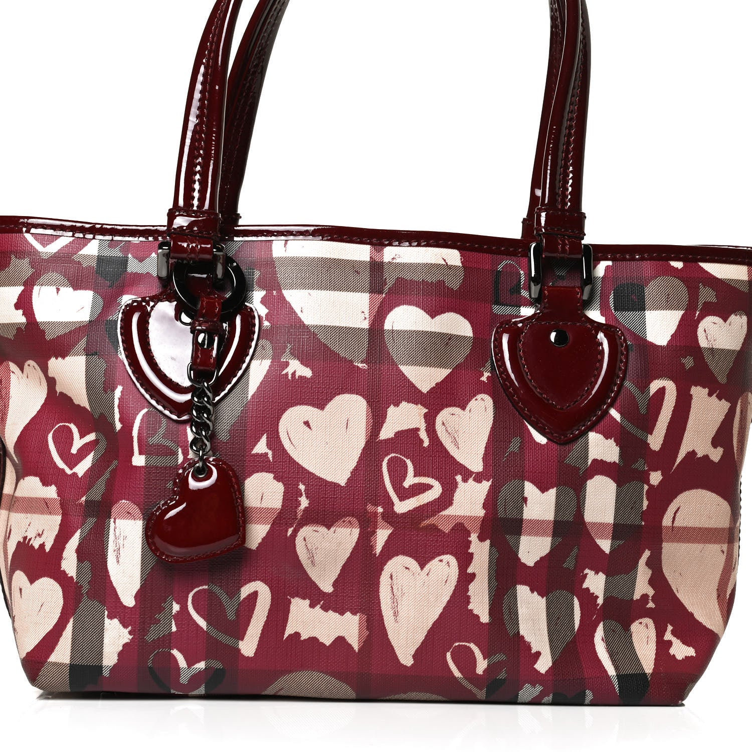 Burberry Nova Check Heart Tote Red 13 of 13