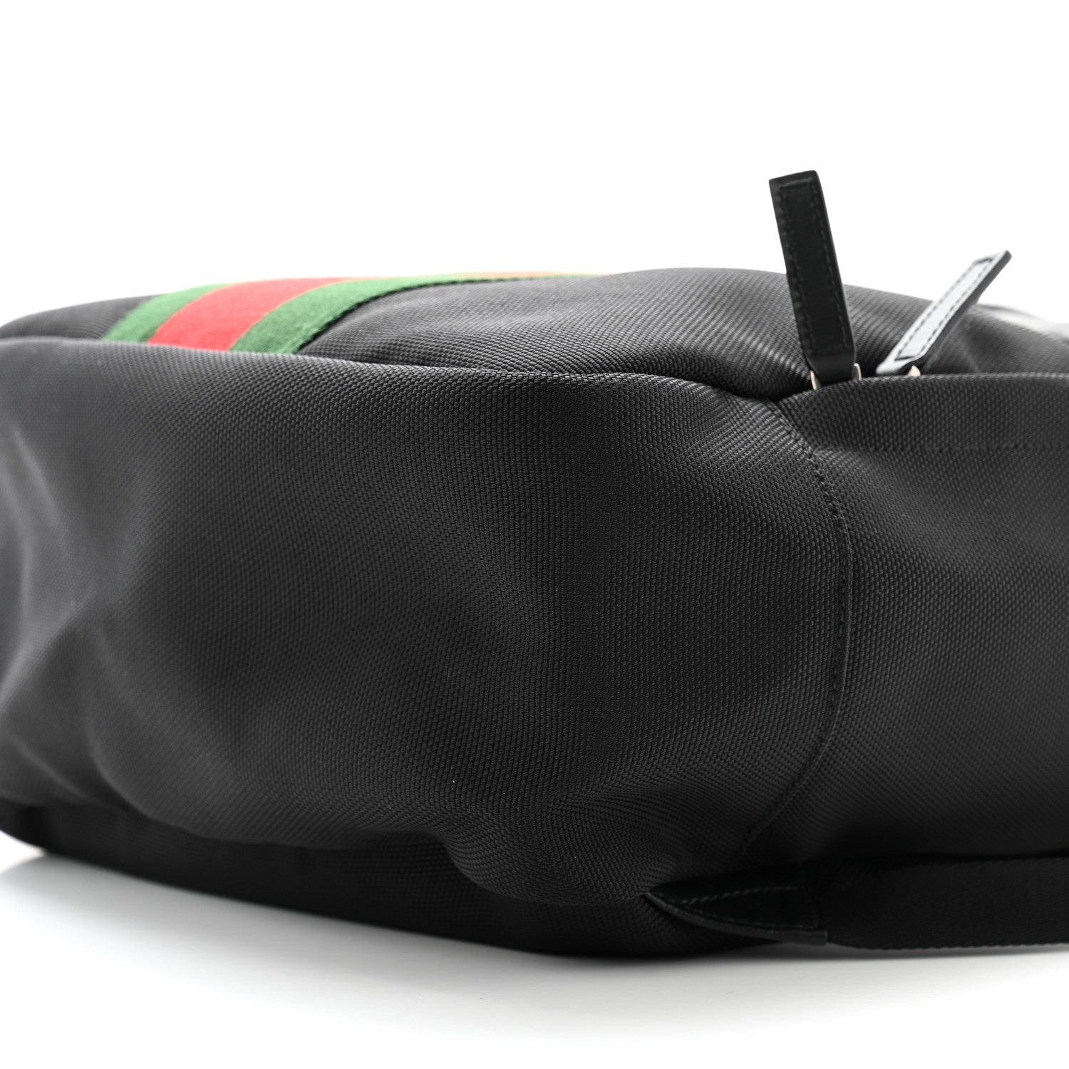 Gucci Techno Canvas Appia Calfskin Web Tote Backpack Black 10 of 12