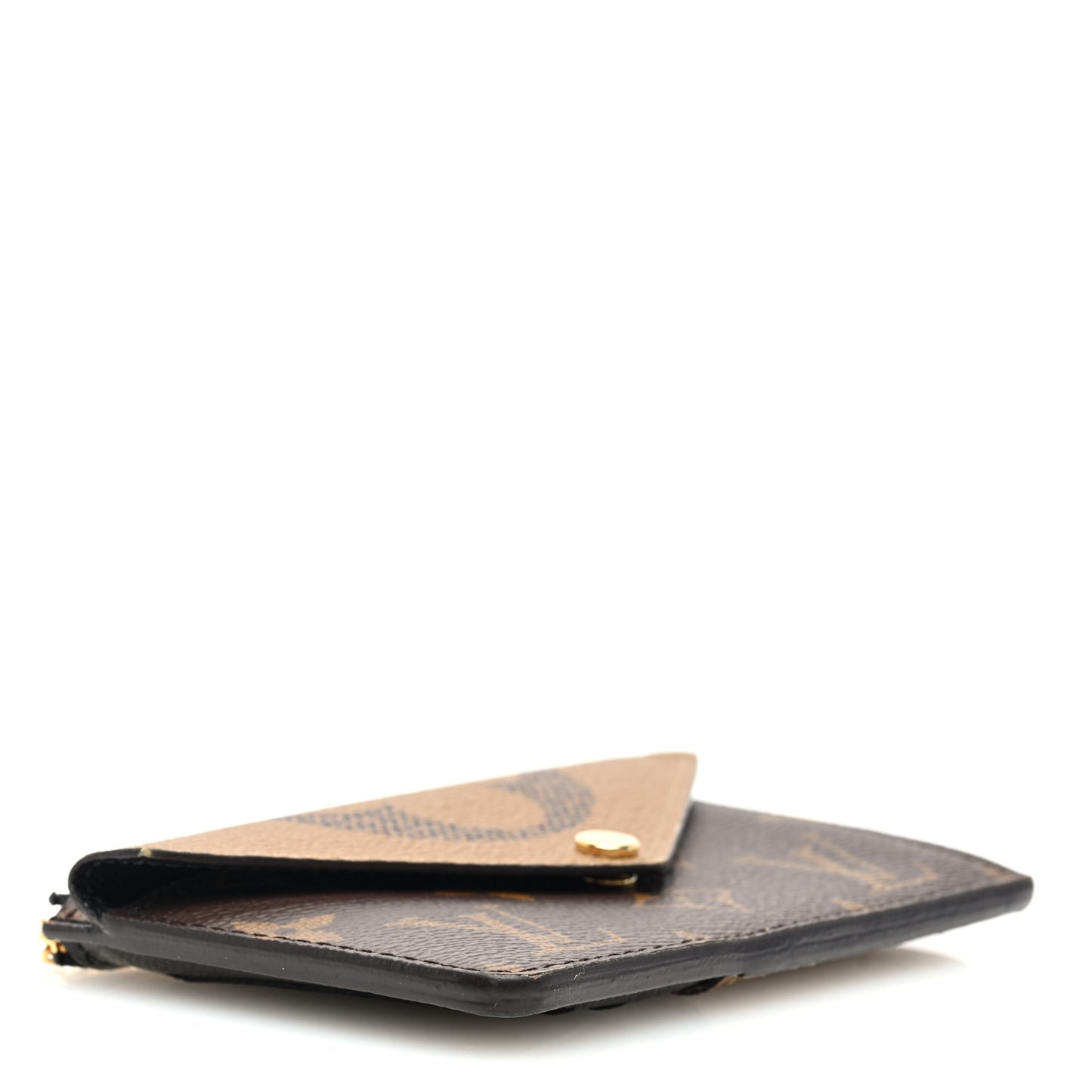 Reverse Monogram Recto Verso Card Holder Brown