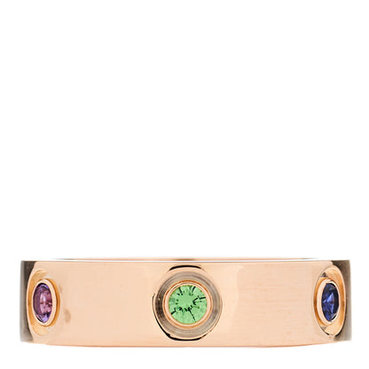 Cartier 18K Pink Gold Sapphire Garnet Amethyst 5.5mm LOVE Ring 55 7.25 3 of 8