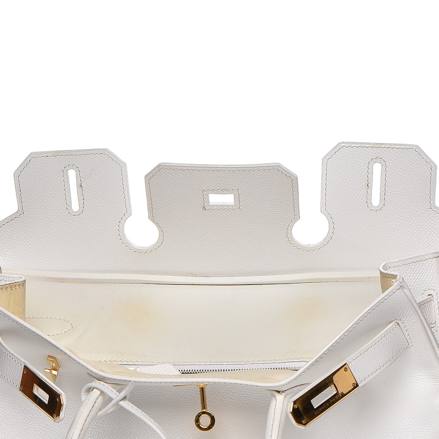 Epsom Birkin 30 White