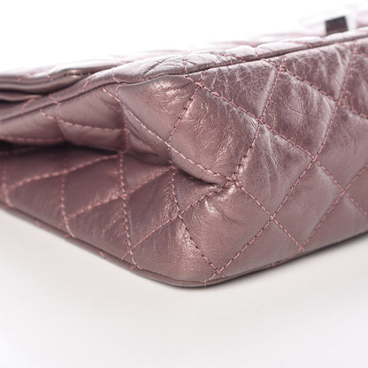 Chanel Metallic Aged Calfskin Quilted 2.55 Reissue 226 Flap Rose Fonce 8 of 11