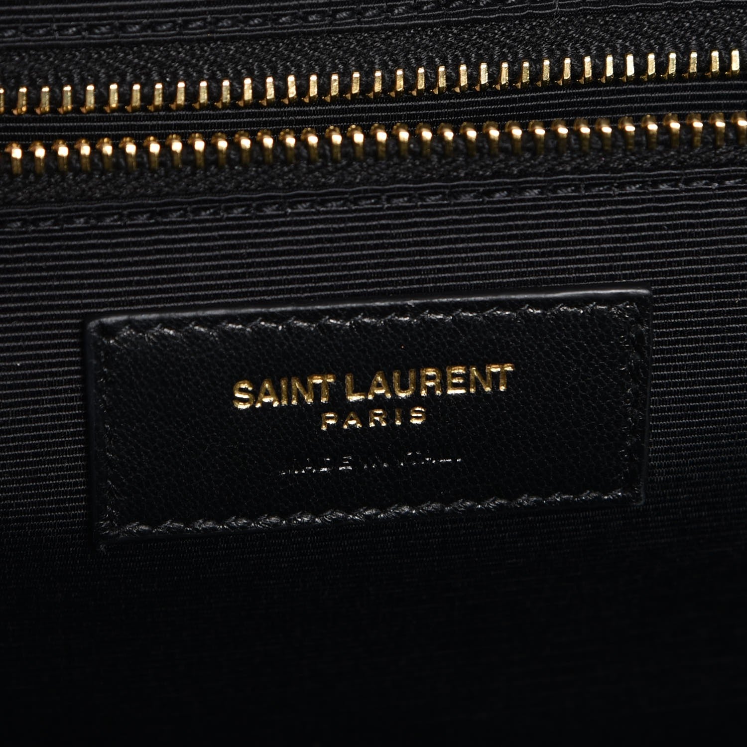 Saint Laurent Grain De Poudre Matelasse Chevron Large Monogram Satchel Black 7 of 8