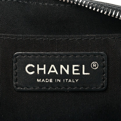 Chanel Crumpled Calfskin Quilted Casual Rock Waist Bag Fanny Pack Black 5 of 9