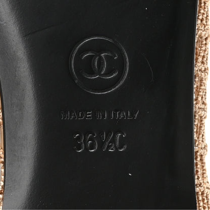 Chanel Raffia Cap Toe Ballerina Flats 36.5 Beige 7 of 8
