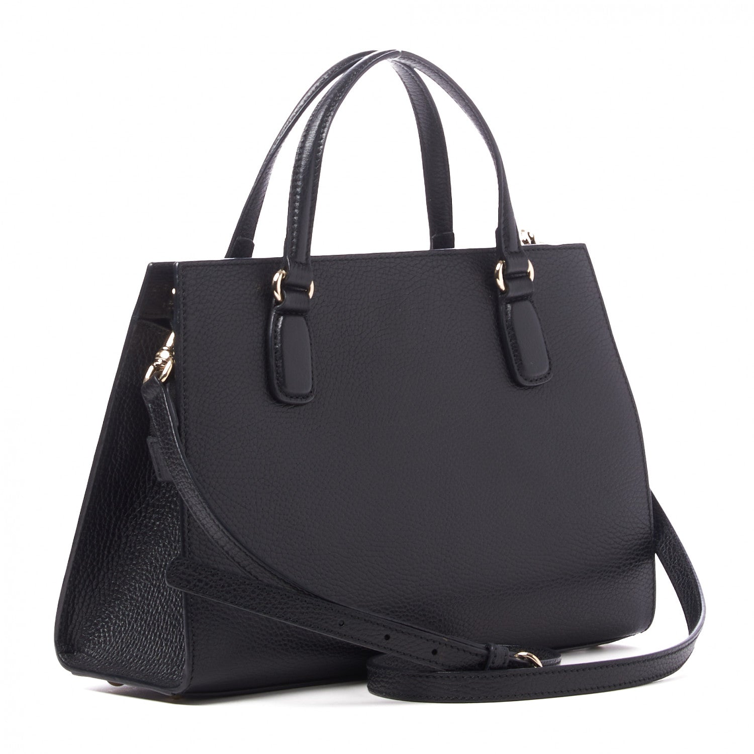 Gucci Pebbled Calfskin Medium Soho Top Handle Satchel Black 2 of 10