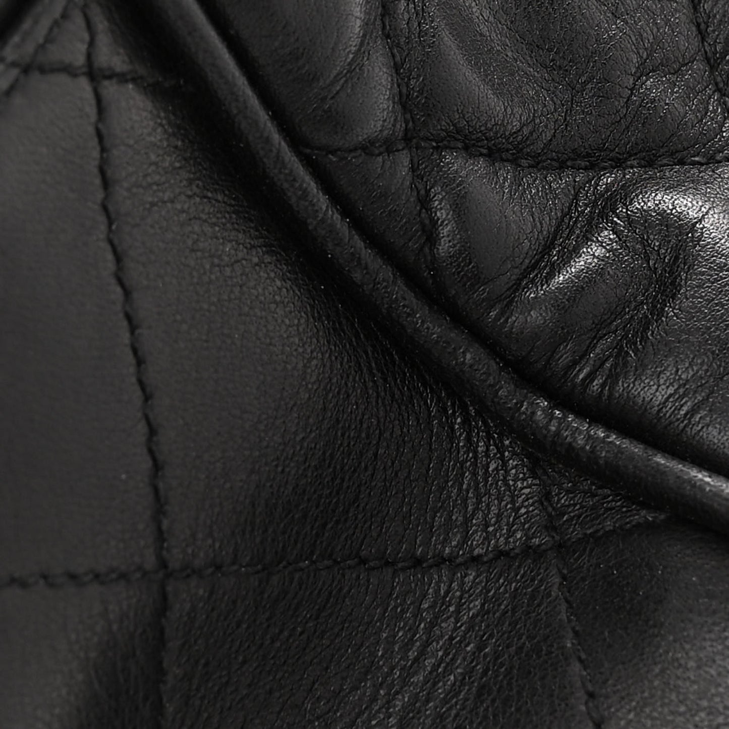 Lambskin Quilted CC Shopping Tote Black