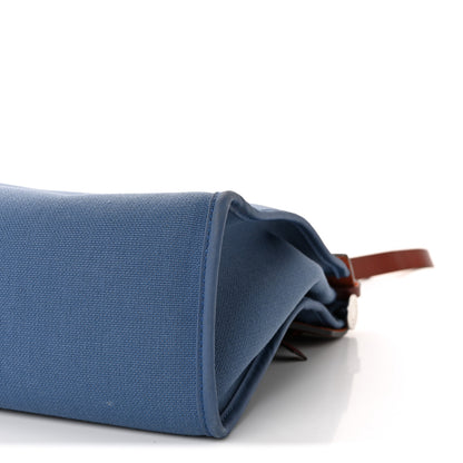 Hermes Vache Hunter Toile Militaire Herbag Zip 31 PM Bleu Agate Rouge H 11 of 11