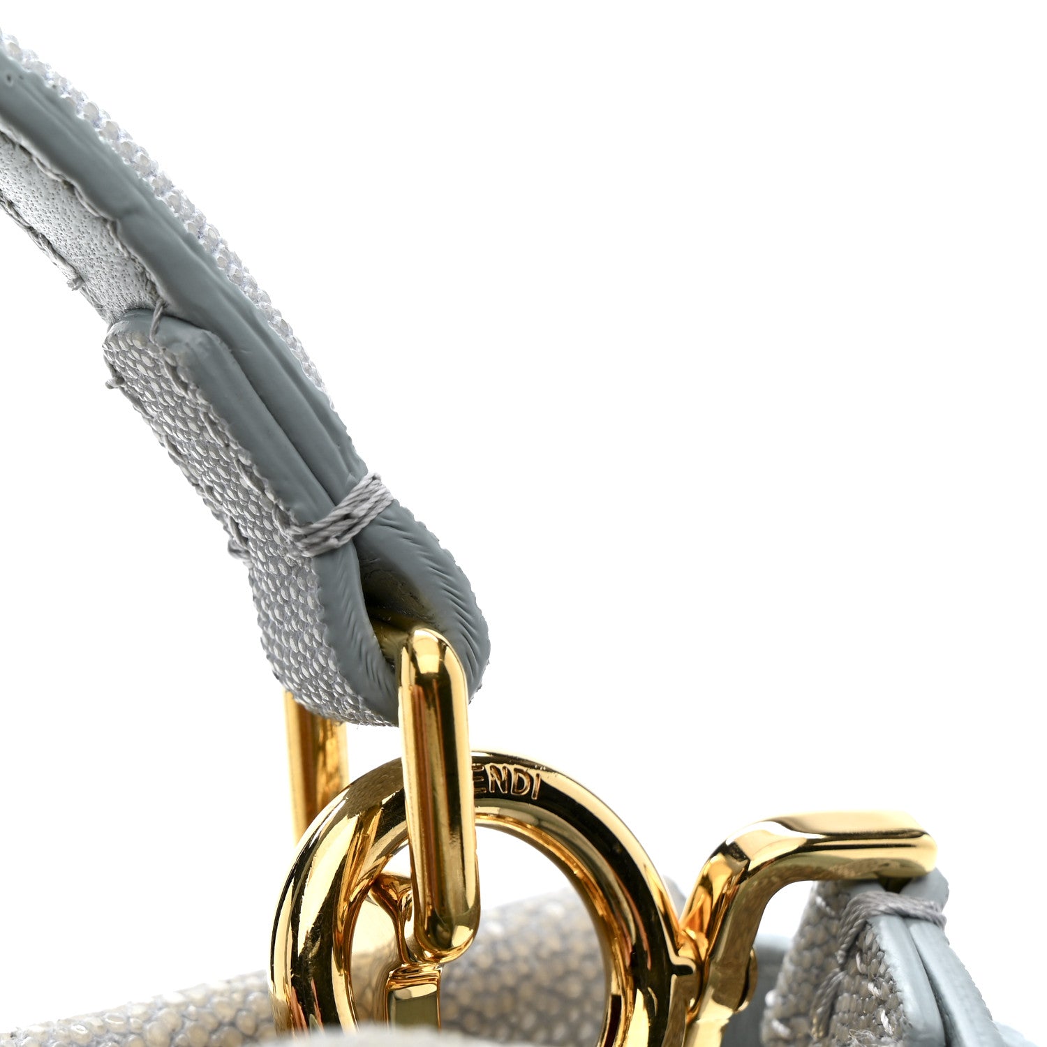 Fendi Stingray Shiny Nappa Petite Peekaboo I SEE U Satchel Anice 15 of 15