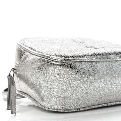 Saint Laurent Metallic Lambskin Monogram Lou Belt Bag Argento 6 of 7