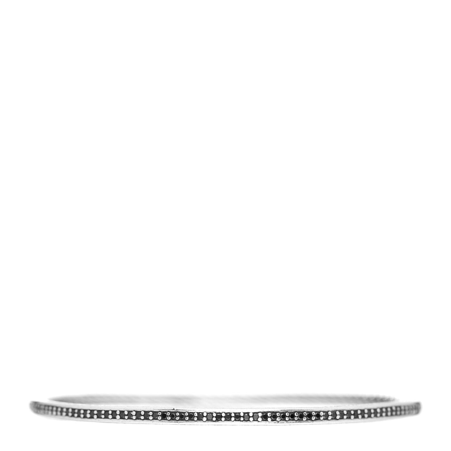 Sterling Silver Black Diamond Cable Bangle Bracelet