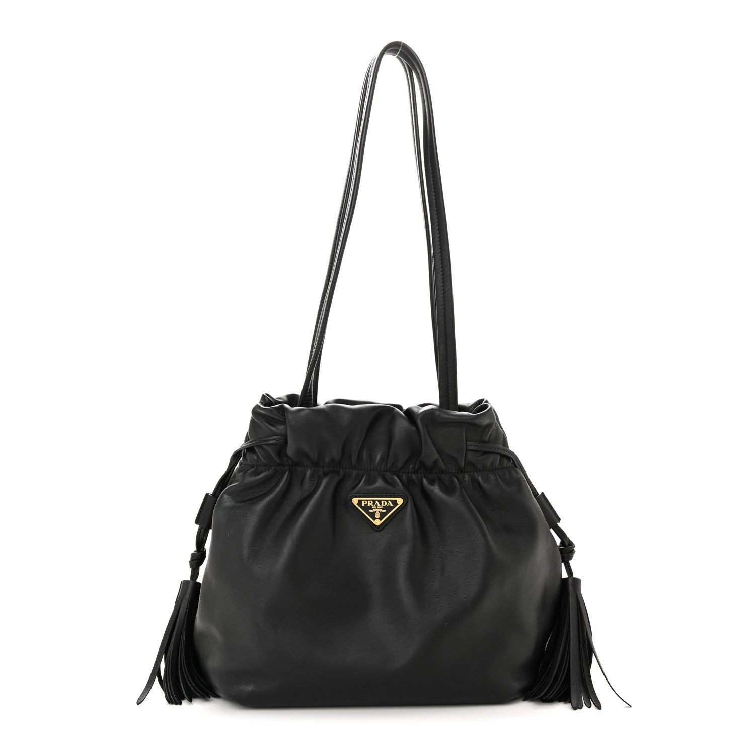Prada Nappa Drawstring Tote Black 1 of 10