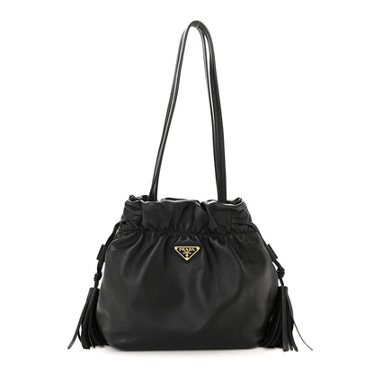 Prada Nappa Drawstring Tote Black 1 of 10